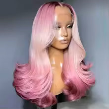 The Solar Flare Collection: 13x4 Custom Multi-Tone Curly Lace Front Wig - Brazilian Human Hair Blend