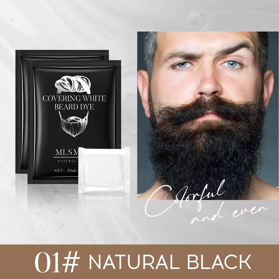 MLSMILE Men's Plant-Based Beard Dye Cream