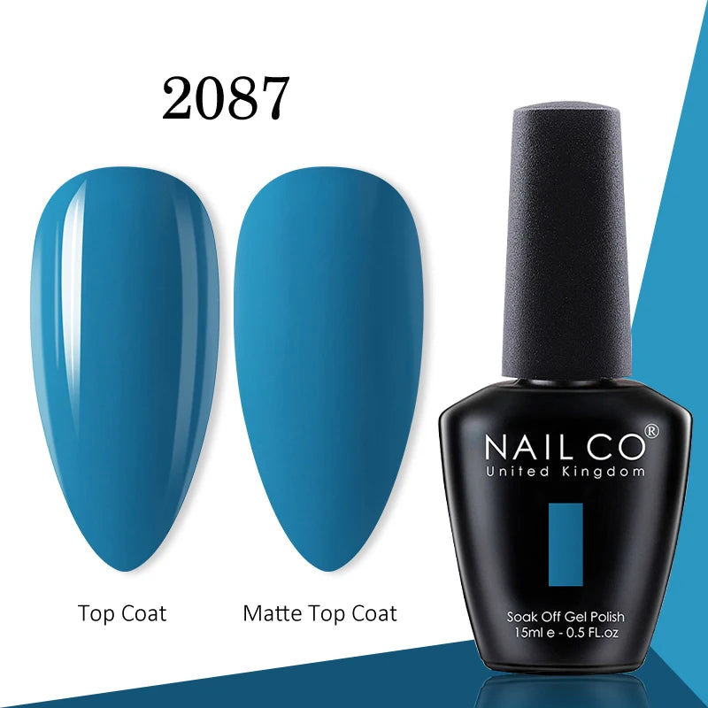 NAILCO gel polish bottle with numbered color samples