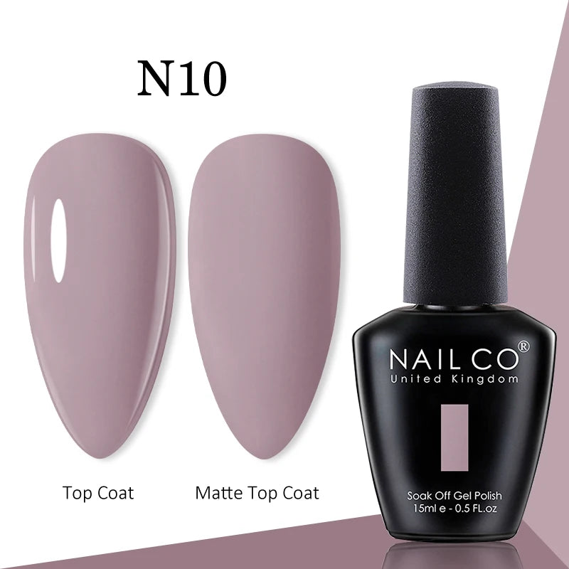 NAILCO gel polish bottle with numbered color samples