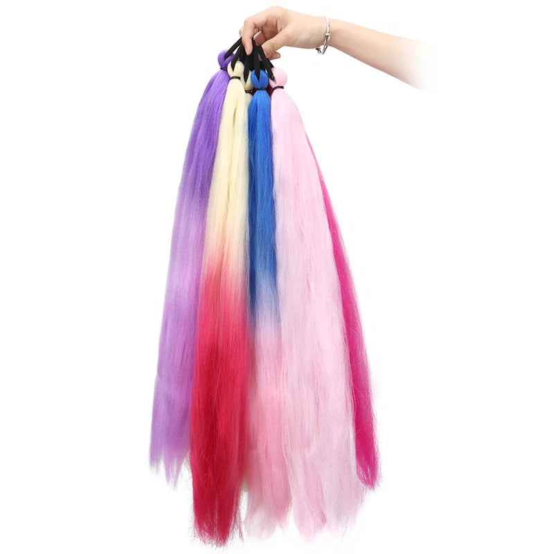 26" Straight Braiding Ponytail Extension - 17 Vibrant Colors