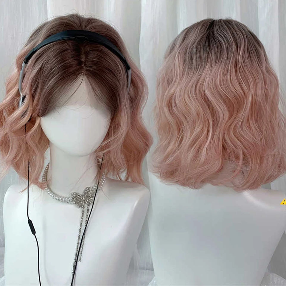Short Wavy Cosplay Synthetic Bob Wig – 21 Assorted Colors