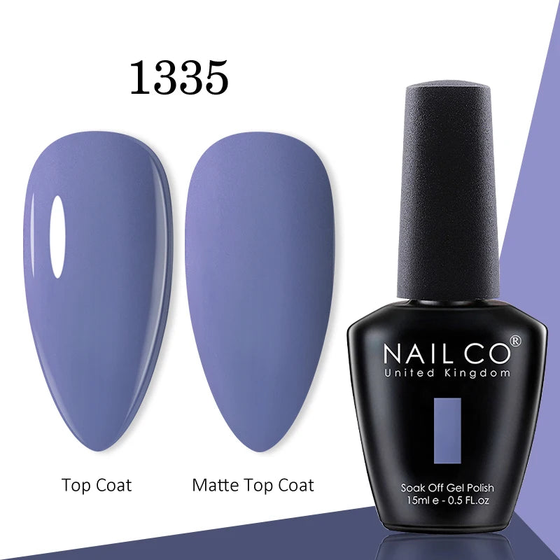 NAILCO gel polish bottle with numbered color samples