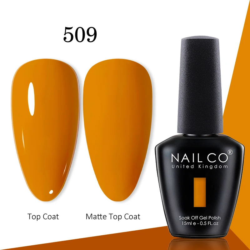 NAILCO gel polish bottle with numbered color samples