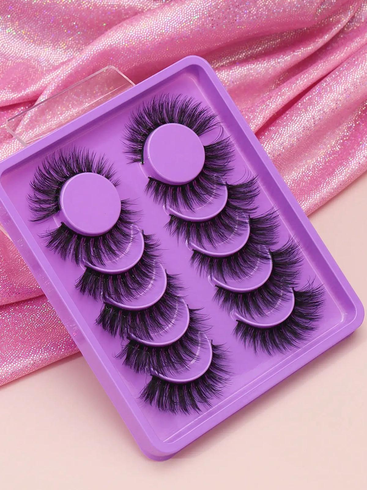 Cat-Eye Faux Mink-Style False Lashes – 5 Pairs