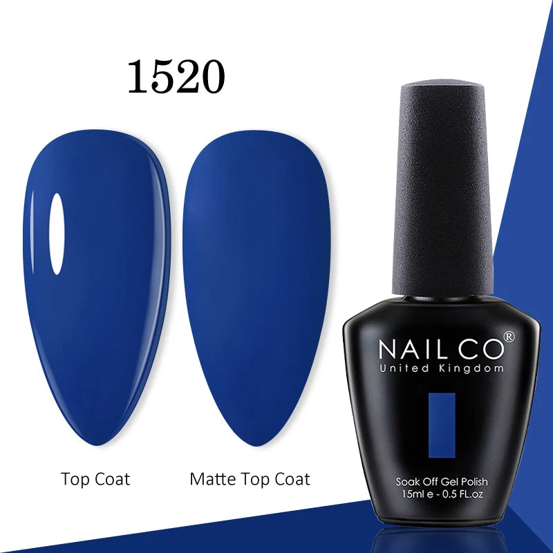 NAILCO gel polish bottle with numbered color samples