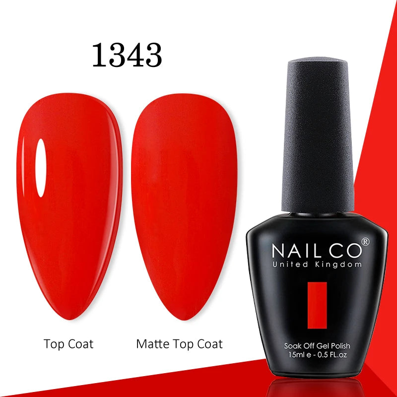 NAILCO gel polish bottle with numbered color samples