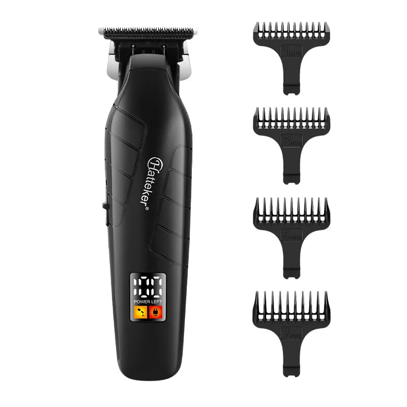 Electric hair clipper or trimmer kit with comb attachments