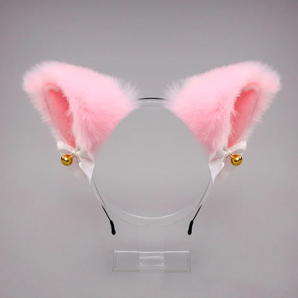 Plush Cat Ear Costume Headband - 7 Vibrant Colors