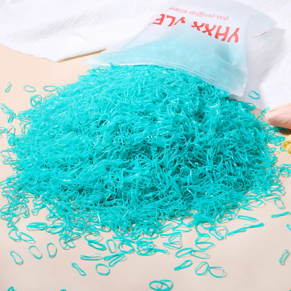 Colorful Mini Elastic Hair  Rubber Bands – 500 Pieces