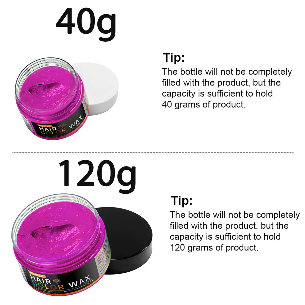 Instant Washable Hair Color Wax Mud