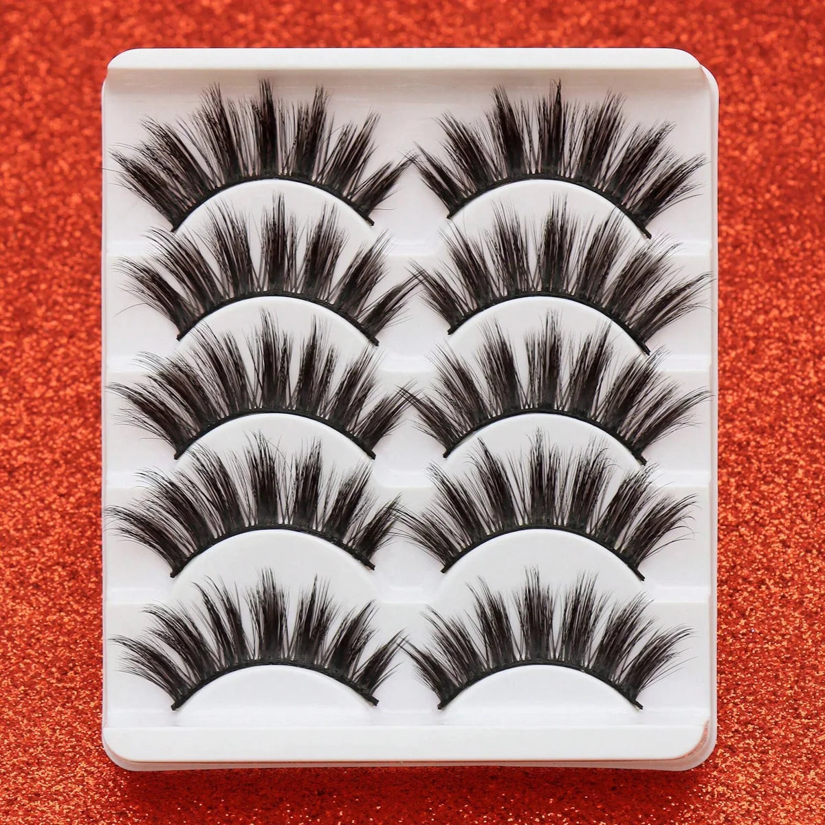 Cat-Eye Faux Mink-Style False Lashes – 5 Pairs