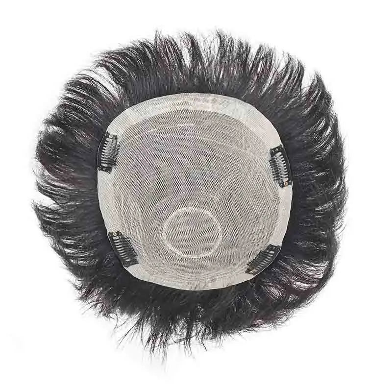 Hair topper base viewed from underneath