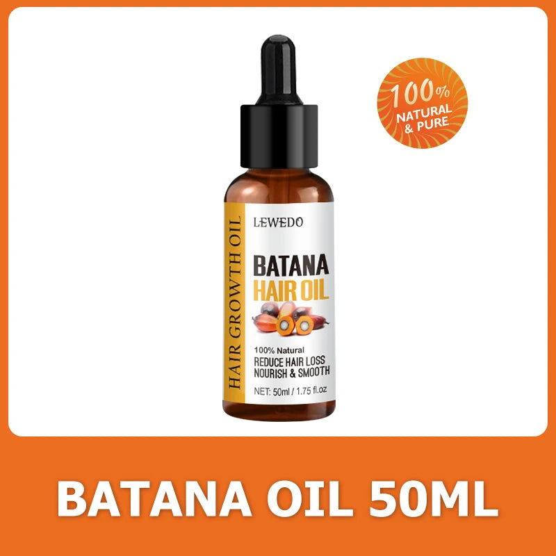 Batana hair oil dropper bottles with quantity labels