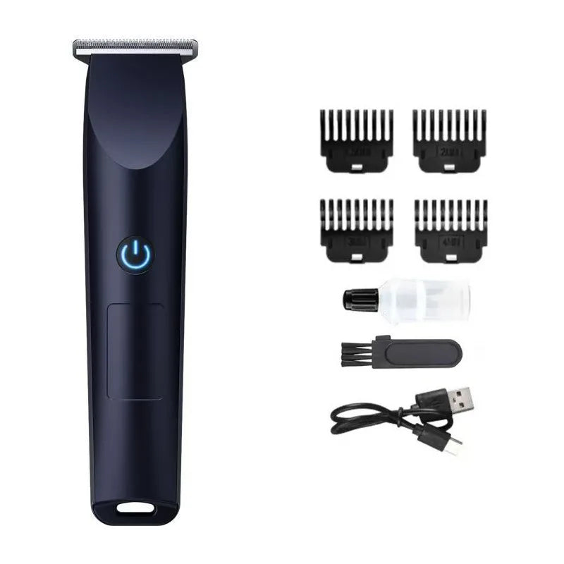 Hair trimmer with guide combs and charging accessories