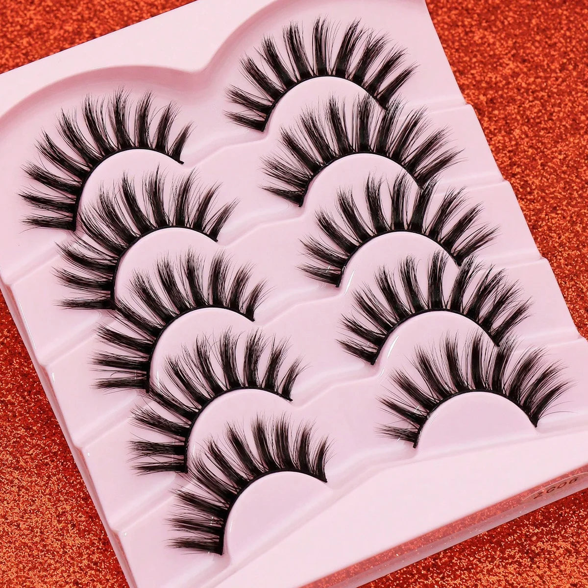 Cat-Eye Faux Mink-Style False Lashes – 5 Pairs