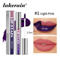 Lip stain tubes with shade shown on lips