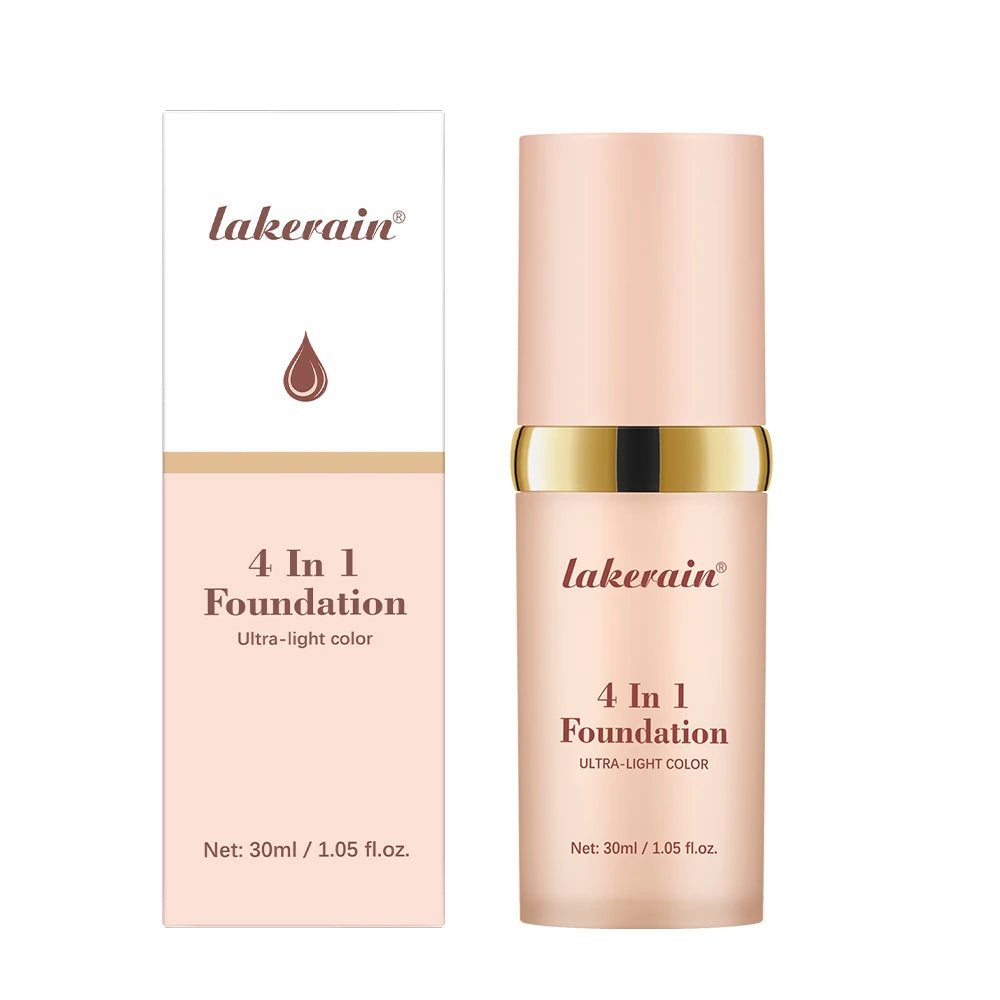 Foundation bottle with cap and packaging