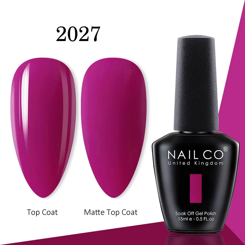 NAILCO gel polish bottle with numbered color samples