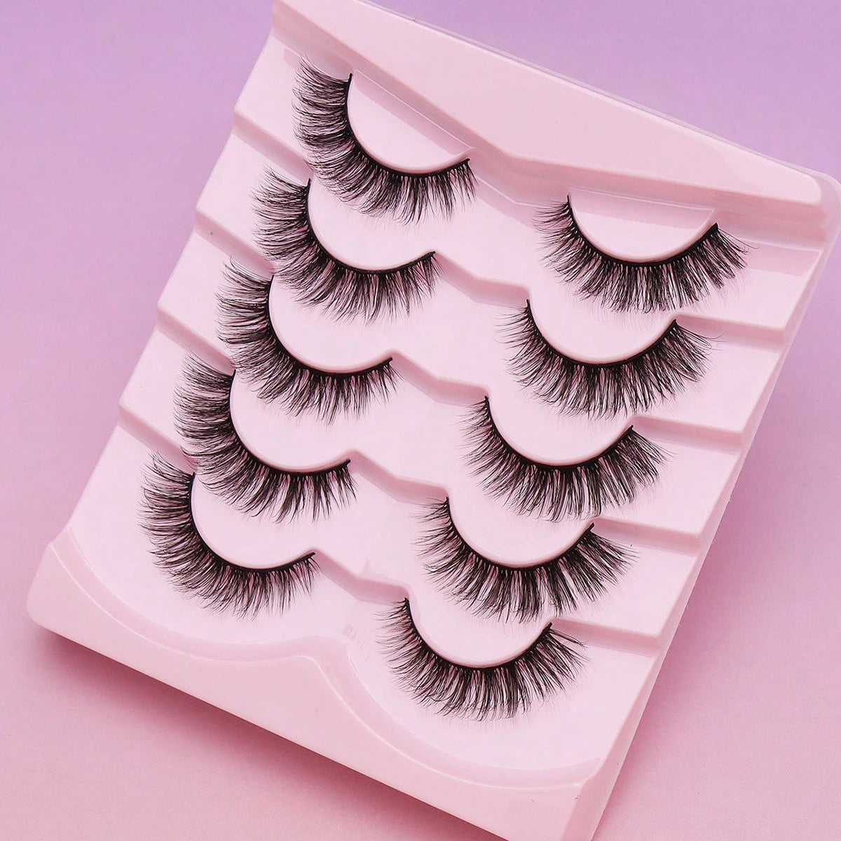 Cat-Eye Faux Mink-Style False Lashes – 5 Pairs