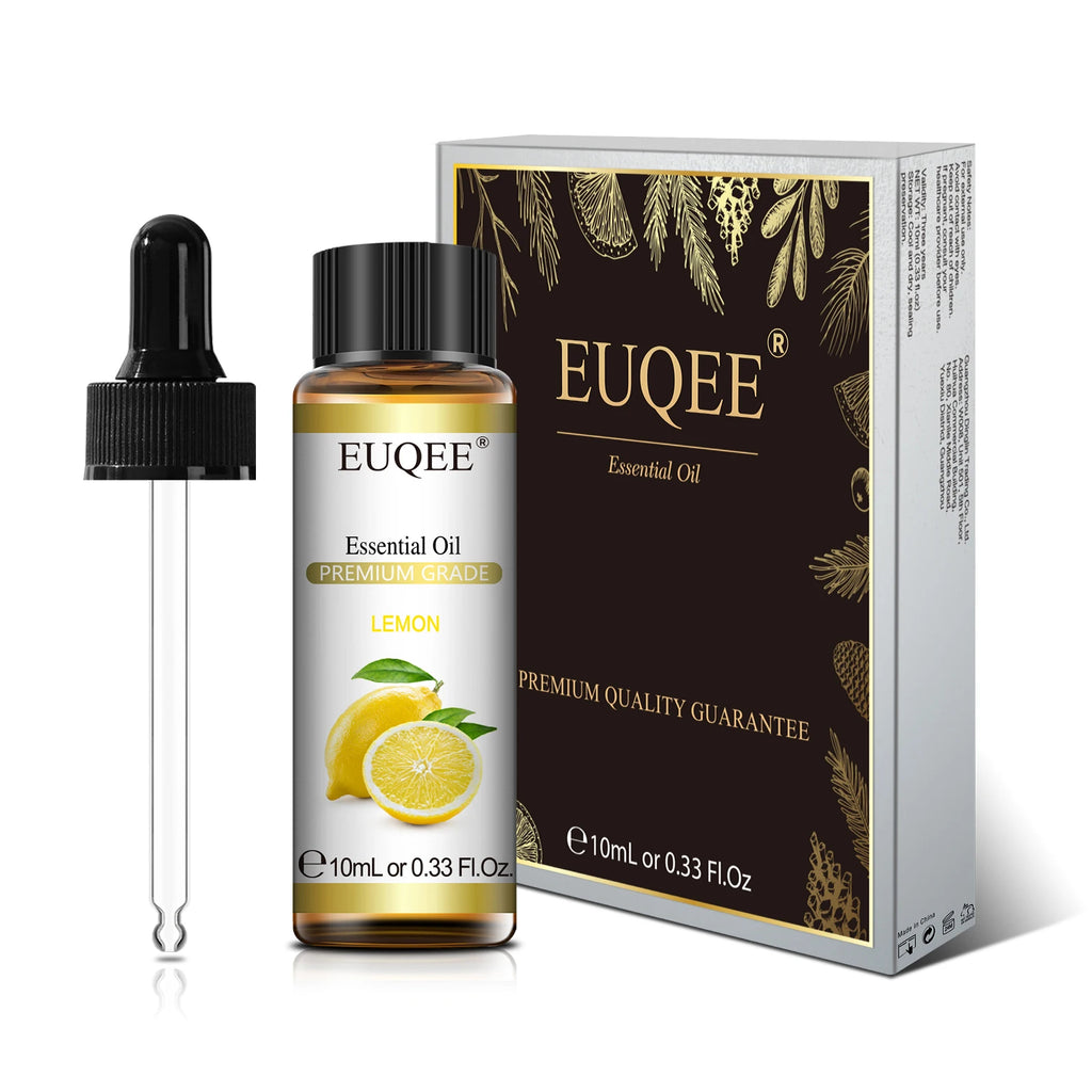 Essential oil bottle beside its box