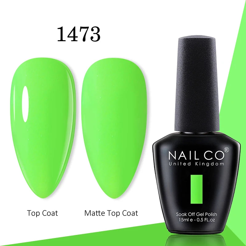 NAILCO gel polish bottle with numbered color samples