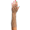Luxury Rhinestone Long Mesh Arm Sleeve & Hand Chain Set