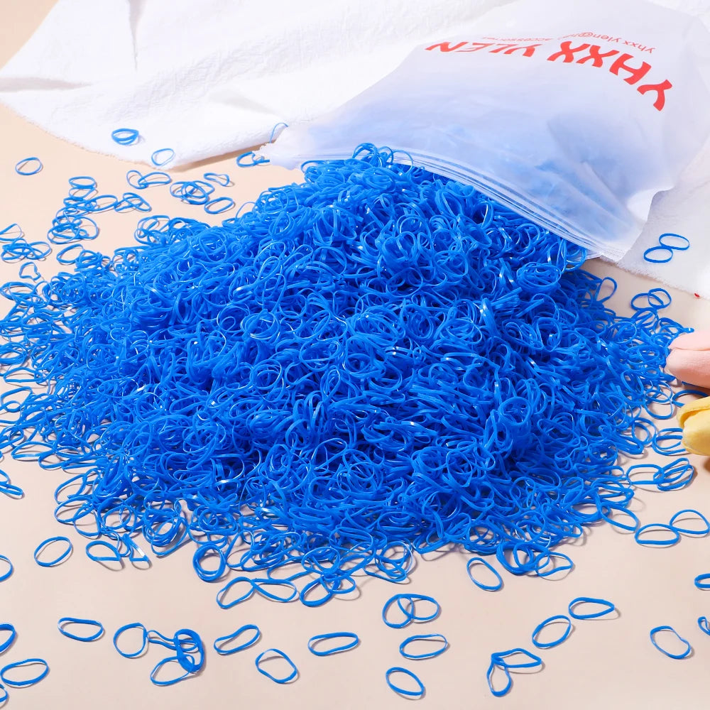 Colorful Mini Elastic Hair  Rubber Bands – 500 Pieces