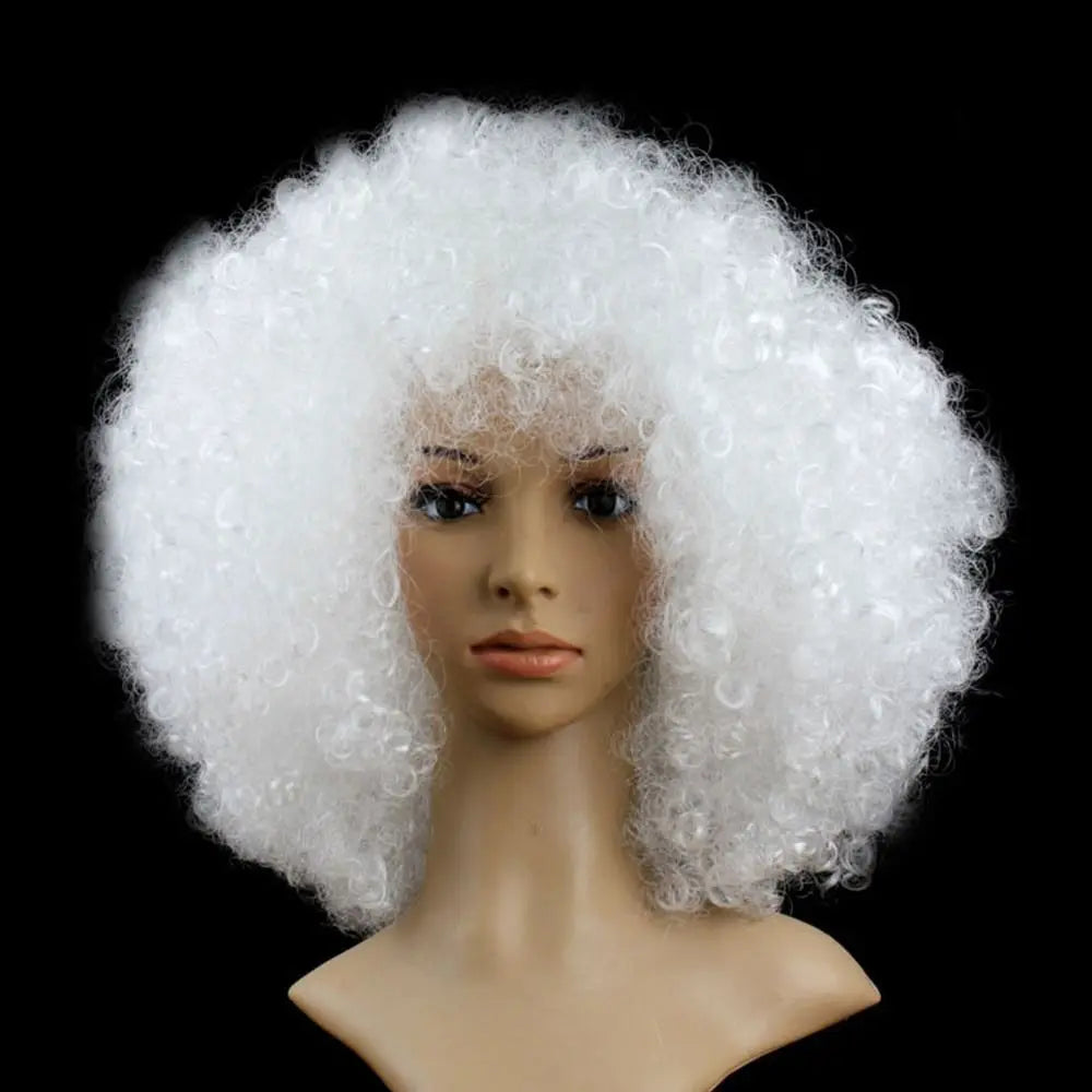Curly costume wig shown on a mannequin