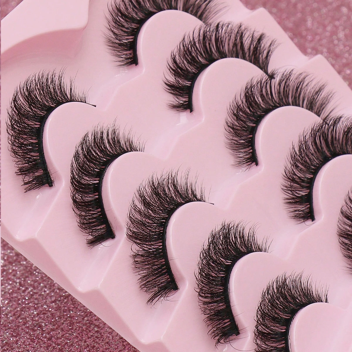 Cat-Eye Faux Mink-Style False Lashes – 5 Pairs