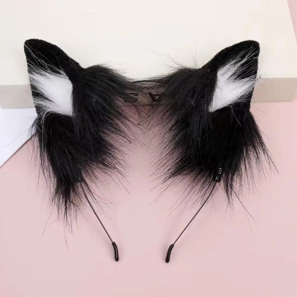 Plush Cat Ear Costume Headband - 7 Vibrant Colors