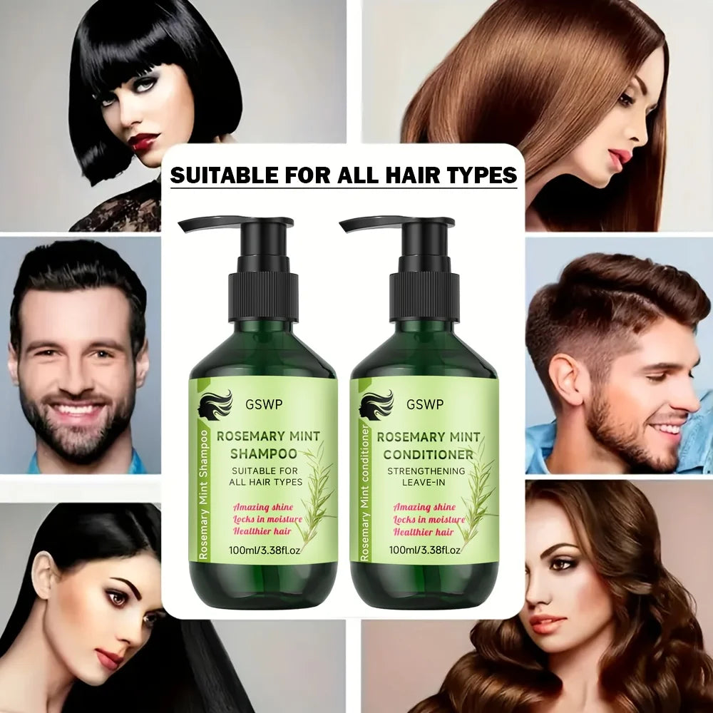 Rosemary mint shampoo and conditioner with hair washing examples