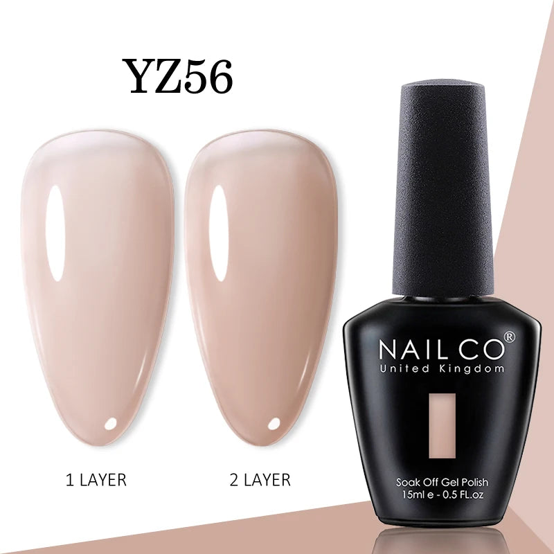 NAILCO gel polish bottle with numbered color samples