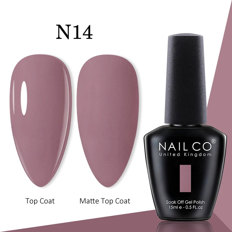 NAILCO gel polish bottle with numbered color samples