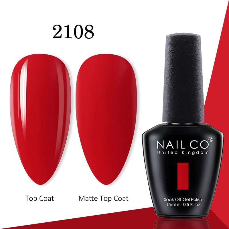 NAILCO gel polish bottle with numbered color samples