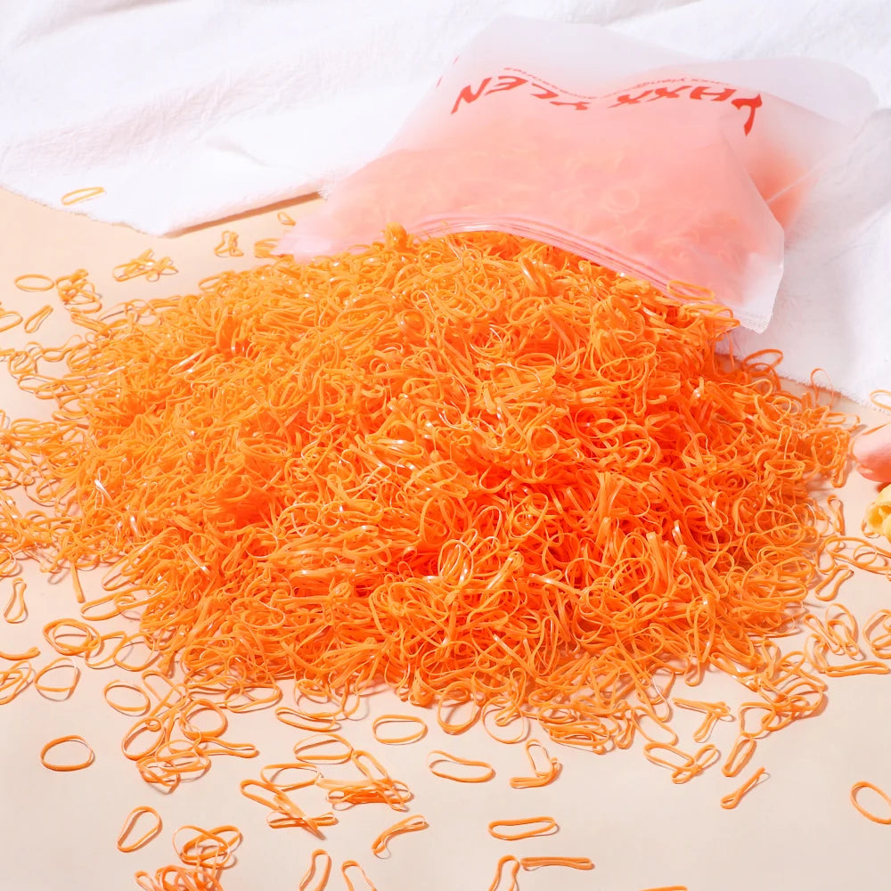 Colorful Mini Elastic Hair  Rubber Bands – 500 Pieces