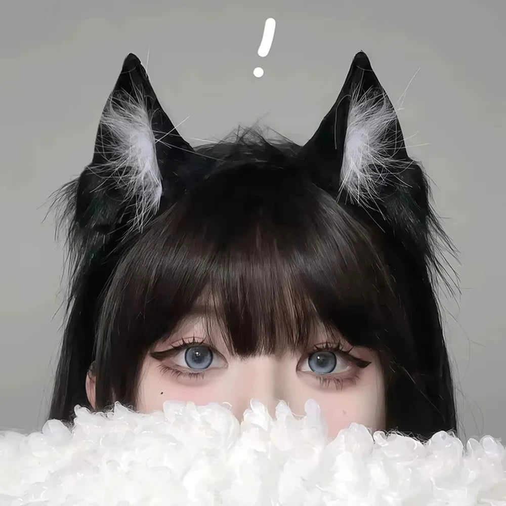 Plush Cat Ear Costume Headband - 7 Vibrant Colors