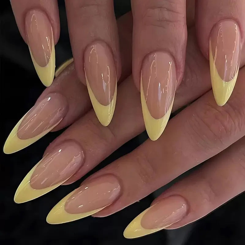 Decorated nail designs shown on hands