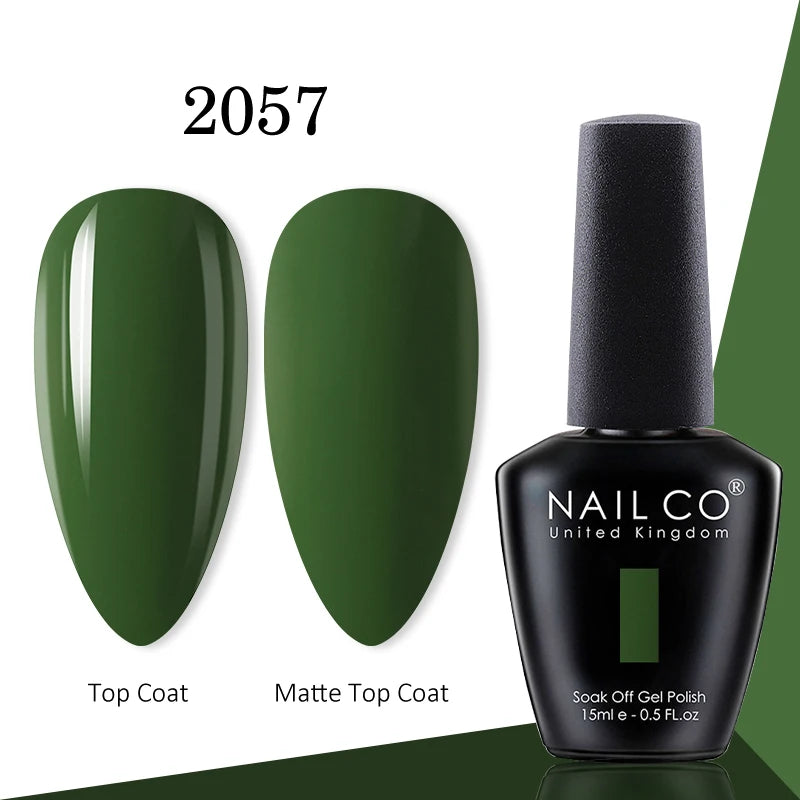 NAILCO gel polish bottle with numbered color samples