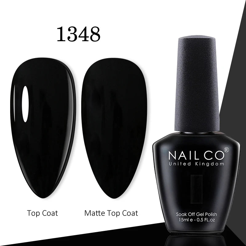NAILCO gel polish bottle with numbered color samples