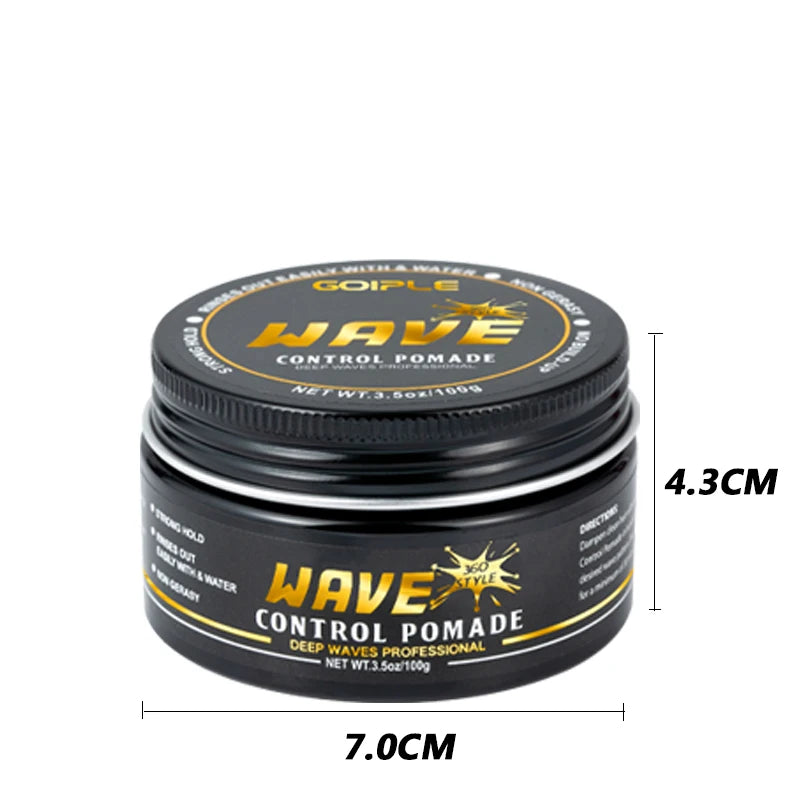 Wave pomade jar with dimensions