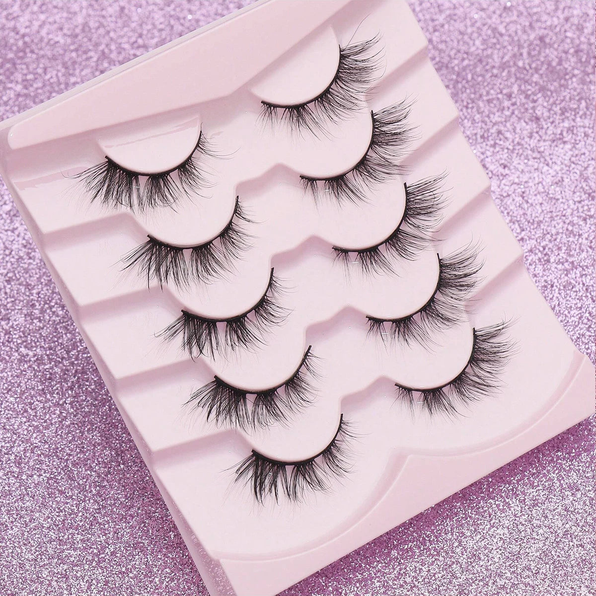 Cat-Eye Faux Mink-Style False Lashes – 5 Pairs