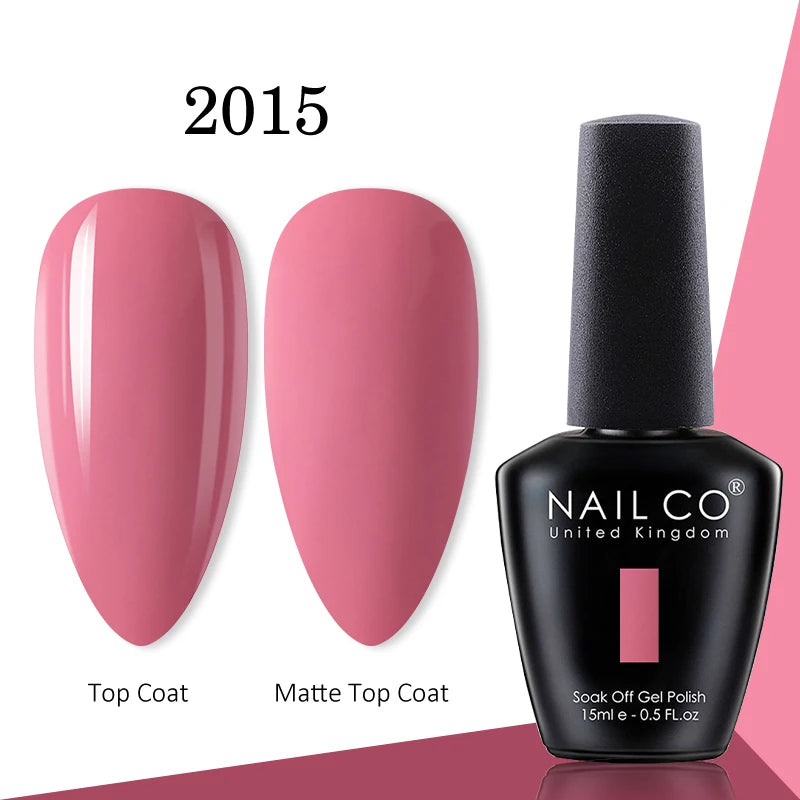 NAILCO gel polish bottle with numbered color samples