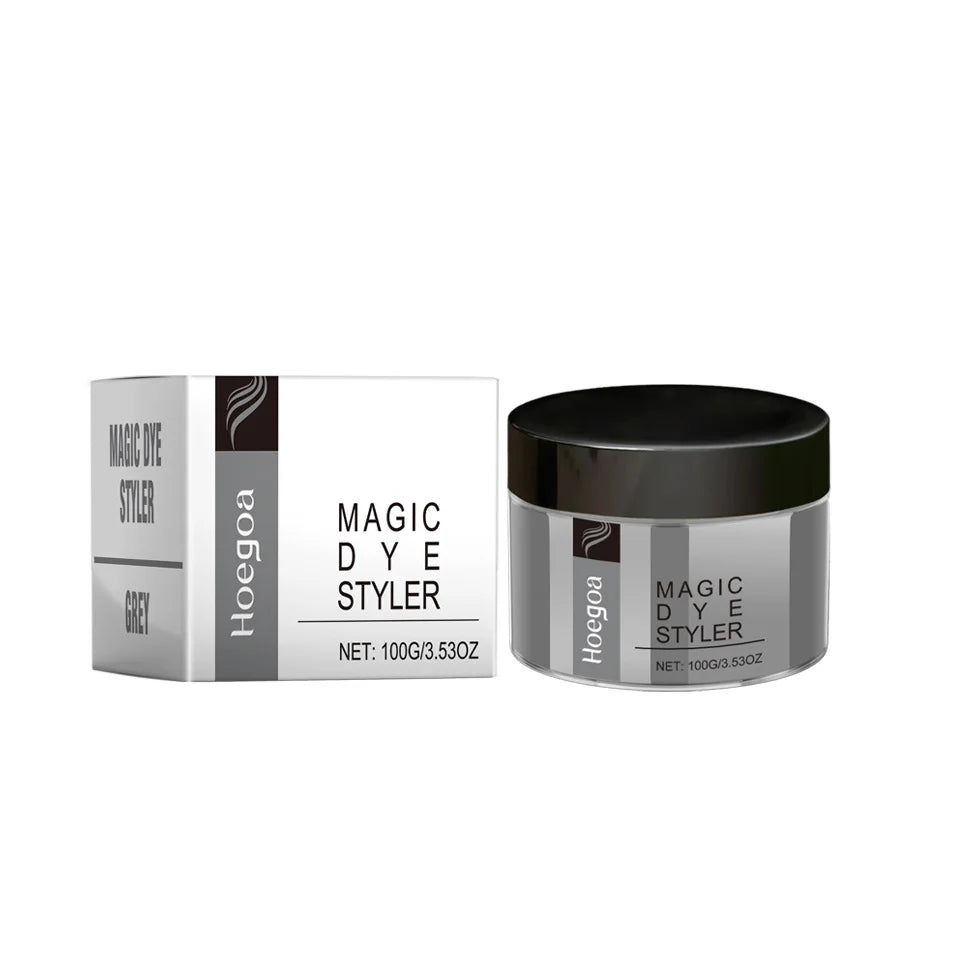 Hair color wax jar beside its box