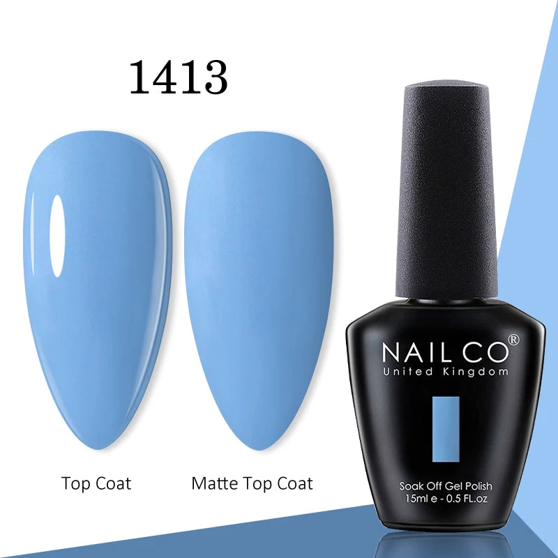 NAILCO gel polish bottle with numbered color samples