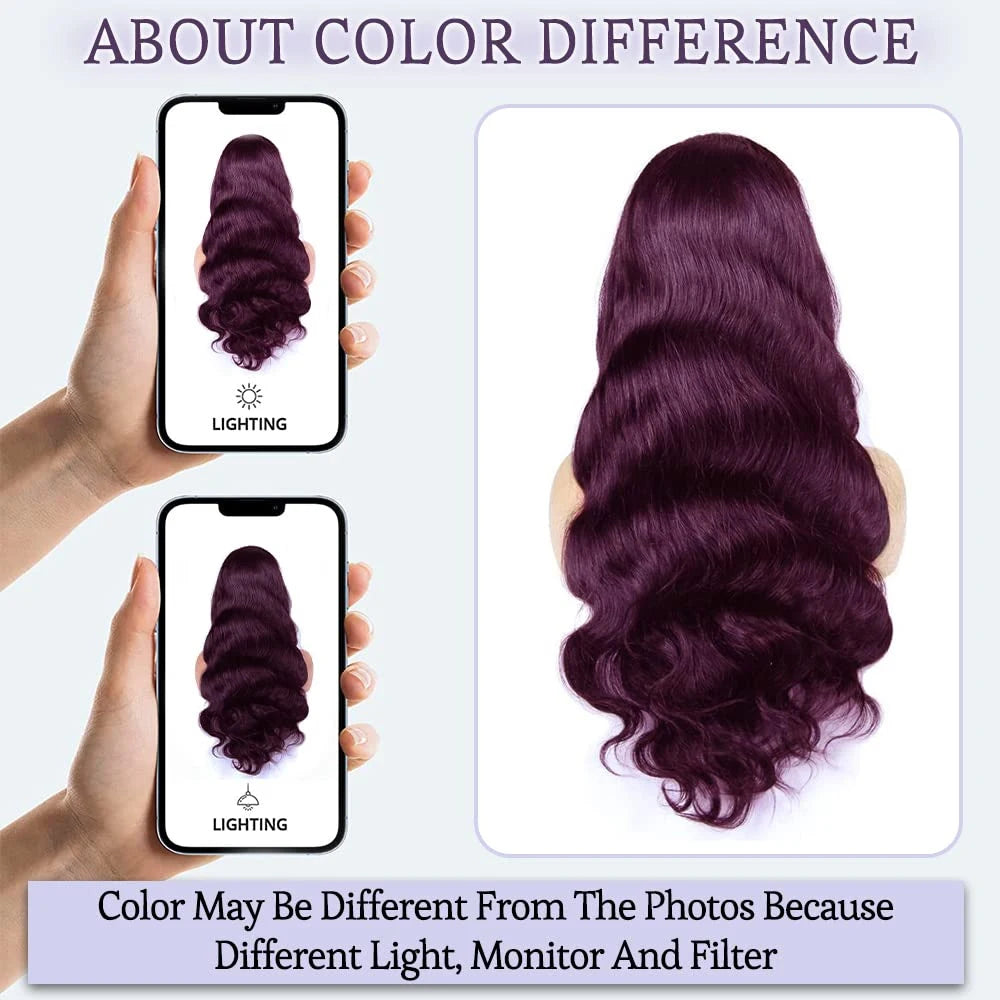 Purple wig color variation illustration