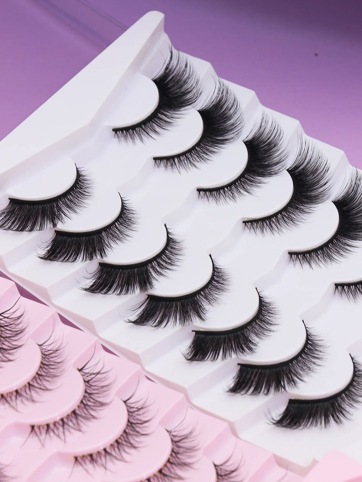 Cat-Eye Faux Mink-Style False Lashes – 5 Pairs