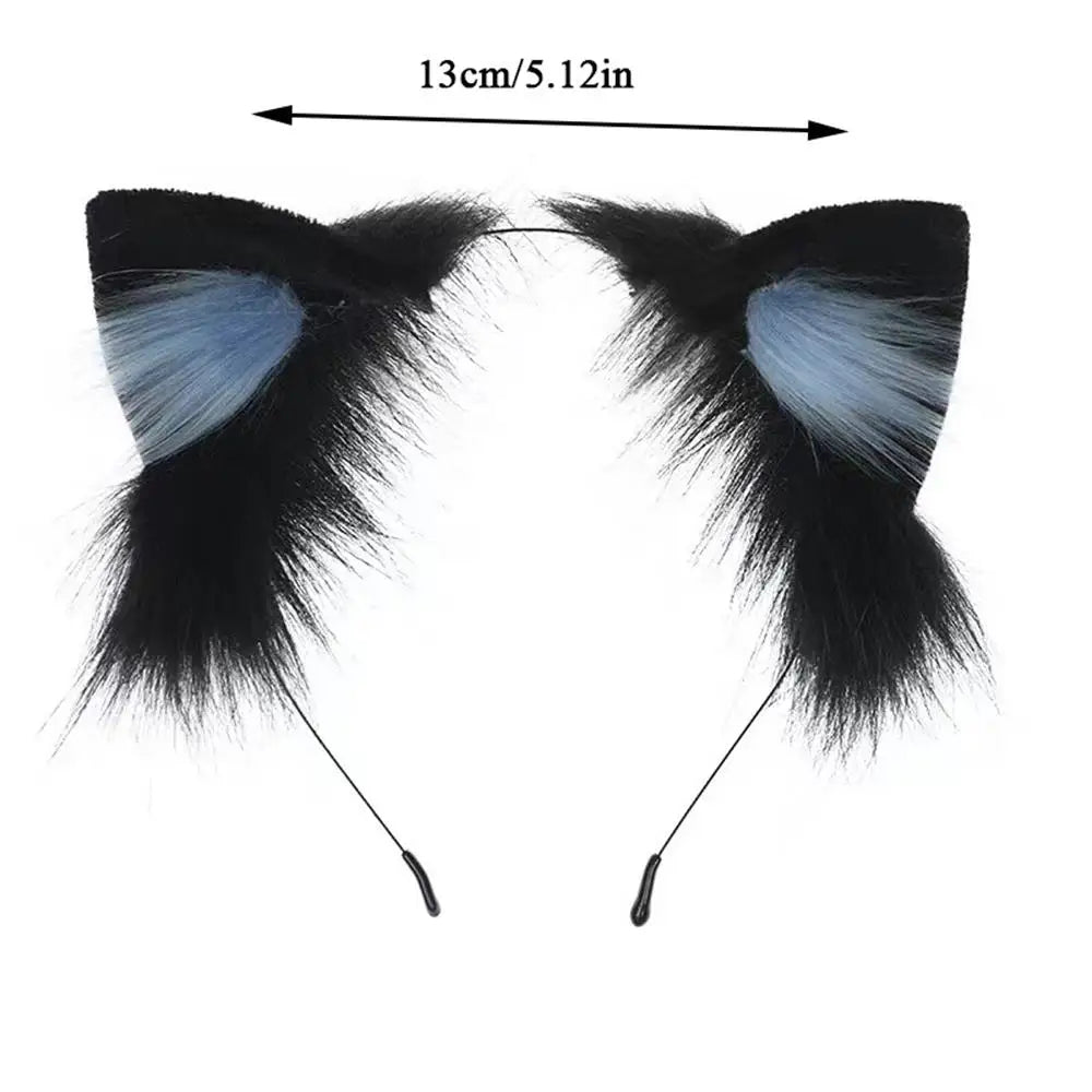 Plush Cat Ear Costume Headband - 7 Vibrant Colors