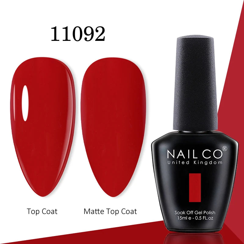 NAILCO gel polish bottle with numbered color samples
