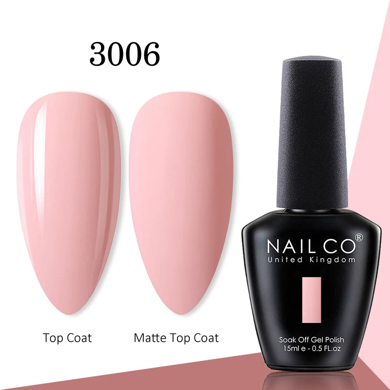 NAILCO gel polish bottle with numbered color samples